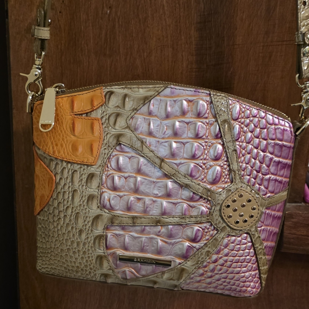Brahmin Mini Duxbury - Shortbread Brunswick Crossbody Bag - Picture 3 of 16